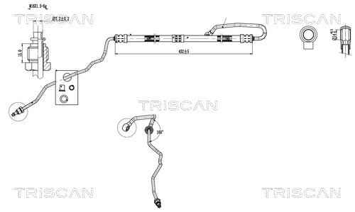FURTUN HIDRAULIC SISTEM DIRECTIE TRISCAN 8516 29024 - Compatibil cu SEAT, SKODA, VW