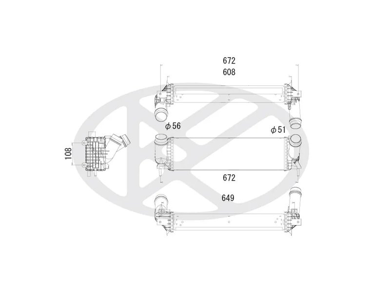INTERCOOLER KOYORAD IA020139 - Piesa auto compatibila cu mai multe marci