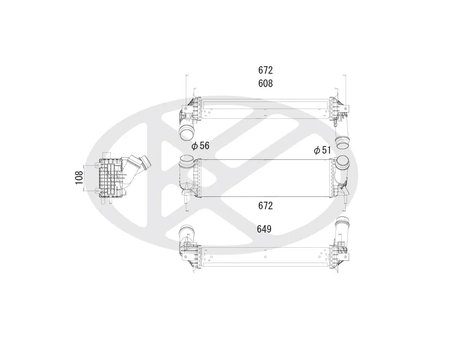 INTERCOOLER KOYORAD IA020139 - Piesa auto compatibila cu mai multe marci