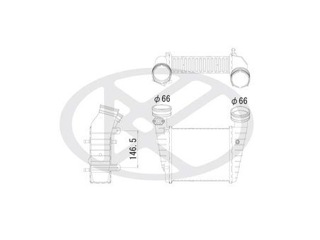INTERCOOLER KOYORAD IA450174 - Piesa auto compatibila cu mai multe marci