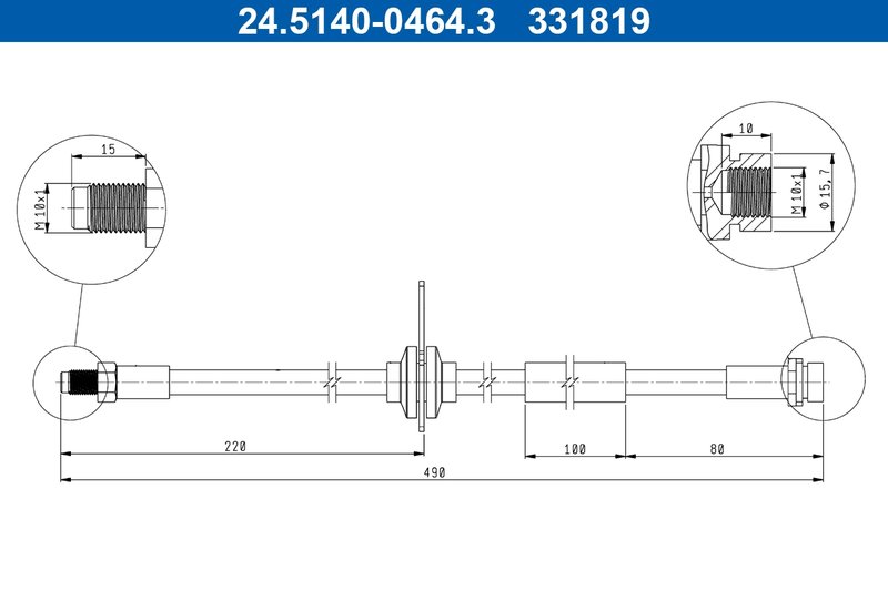 FURTUN FRANA ATE 24.5140-0464.3 - Compatibil cu FORD