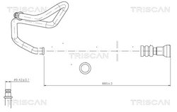 Furtun hidraulic sistem directie Triscan 8516 16024