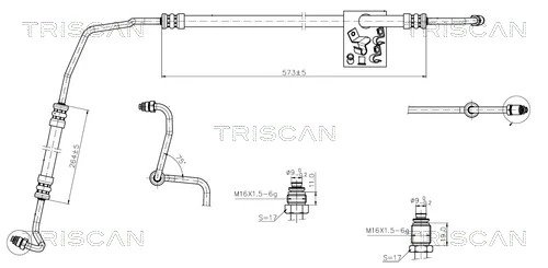 Furtun hidraulic sistem directie Triscan 8516 25005