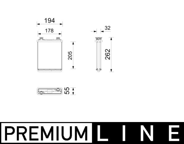 Schimbator caldura incalzire habitaclu MAHLE AH 357 000P