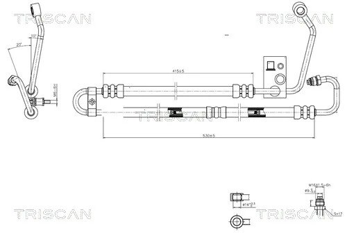 Furtun hidraulic sistem directie Triscan 8516 11004