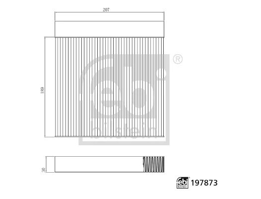 FILTRU AER HABITACLU FEBI BILSTEIN 197873 - Compatibil cu MG