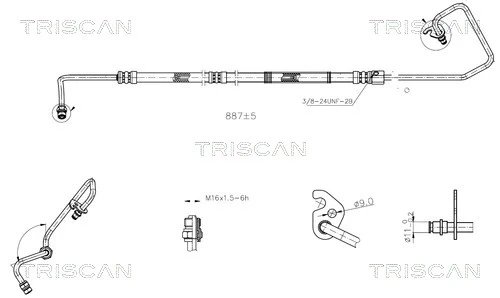 Furtun hidraulic sistem directie Triscan 8516 16010