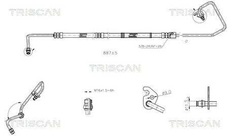 Furtun hidraulic sistem directie Triscan 8516 16010