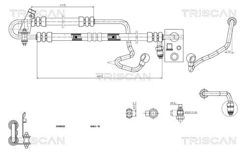 Furtun hidraulic sistem directie Triscan 8516 11013
