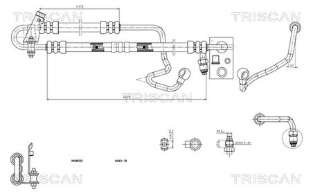 Furtun hidraulic sistem directie Triscan 8516 11013