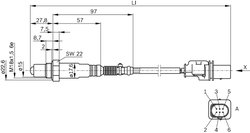 SONDA LAMBDA BOSCH 0 258 017 025 - Piesa auto compatibila cu mai multe marci