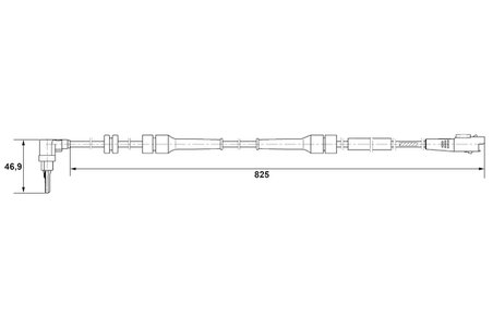 SENZOR ABS BOSCH 0 265 007 083 - Compatibil cu CITROEN, FIAT, LANCIA, PEUGEOT