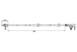SENZOR ABS BOSCH 0 265 007 638 - Compatibil cu MITSUBISHI, SMART