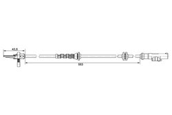 SENZOR ABS BOSCH 0 265 007 896 - Compatibil cu FIAT, OPEL, VAUXHALL
