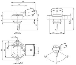 Senzor presiune supraalimentare BOSCH 0 281 002 316