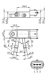SENZOR PRESIUNE GAZE EVACUARE BOSCH 0 281 002 772 - Compatibil cu SUZUKI