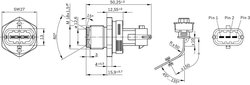 SENZOR PRESIUNE COMBUSTIBIL BOSCH 0 281 002 937 - Compatibil cu CADILLAC, CHEVROLET, CHRYSLER, FENDT, FIAT, GAZ, IRISBUS, IVECO,