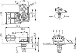 Senzor presiune supraalimentare BOSCH 0 281 006 076