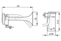 CLAXON BOSCH 0 328 006 002 - Piesa auto compatibila cu mai multe marci