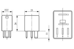 RELEU CURENT ALIMENTARE BOSCH 0 332 207 402 - Compatibil cu MERCEDES-BENZ