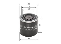 Filtru ulei BOSCH 0 451 103 251