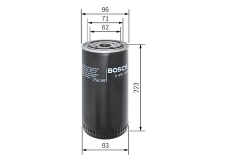 Filtru ulei BOSCH 0 451 104 015