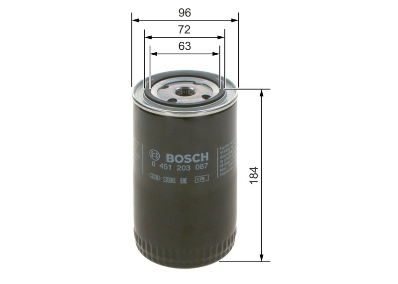 Filtru ulei BOSCH 0 451 203 087