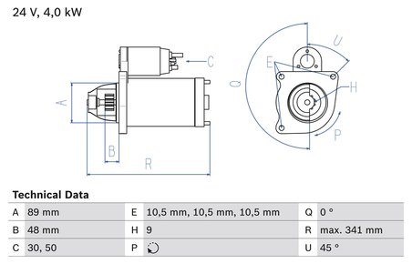 Electromotor BOSCH 0 986 011 280