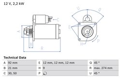 Electromotor BOSCH 0 986 016 210