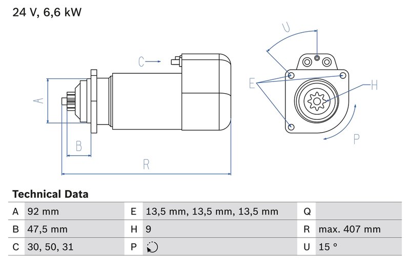 Electromotor BOSCH 0 986 016 520