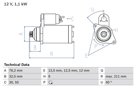 Electromotor BOSCH 0 986 017 830