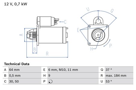 ELECTROMOTOR BOSCH 0 986 017 840 - Piesa auto compatibila cu mai multe marci
