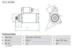 Electromotor BOSCH 0 986 018 390