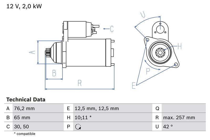 ELECTROMOTOR BOSCH 0 986 018 390 - Compatibil cu AUDI, FORD, SEAT, SKODA, VW