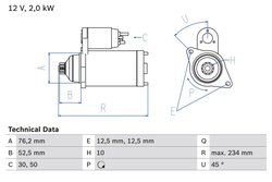 Electromotor BOSCH 0 986 018 500