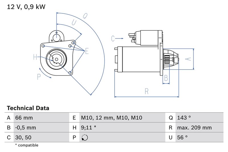 Electromotor BOSCH 0 986 018 860