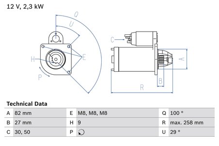 Electromotor BOSCH 0 986 018 950