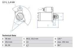 Electromotor BOSCH 0 986 019 361