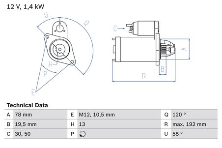 Electromotor BOSCH 0 986 019 361