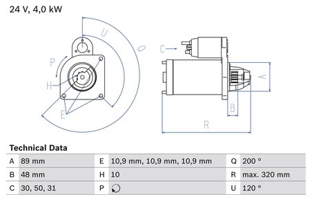 Electromotor BOSCH 0 986 020 170