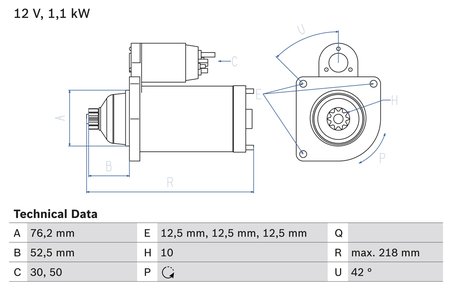 Electromotor BOSCH 0 986 020 240