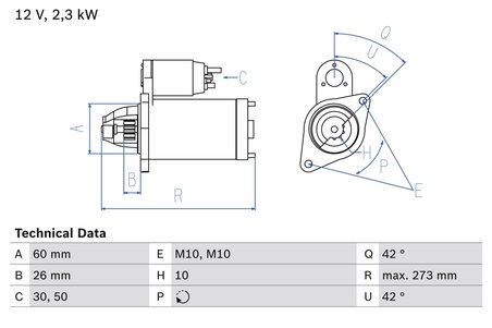 Electromotor BOSCH 0 986 020 360