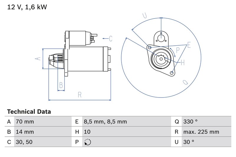 Electromotor BOSCH 0 986 021 260