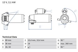 Electromotor BOSCH 0 986 021 351