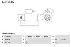 Electromotor BOSCH 0 986 021 490