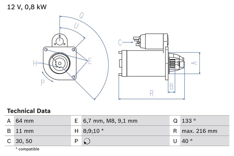 Electromotor BOSCH 0 986 021 590