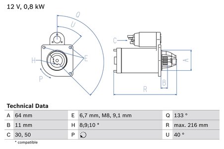 Electromotor BOSCH 0 986 021 590