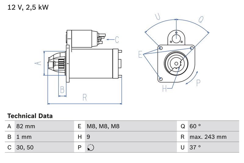 Electromotor BOSCH 0 986 021 640