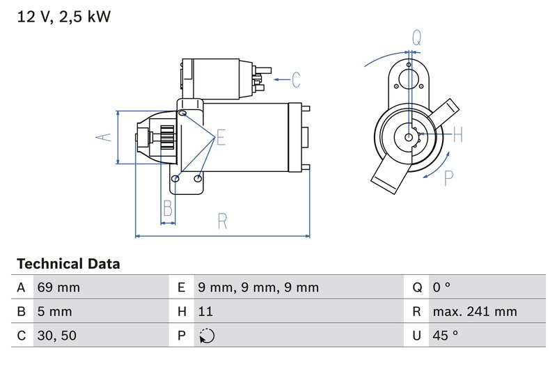 ELECTROMOTOR BOSCH 0 986 022 020 - Compatibil cu BMW