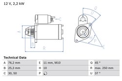 Electromotor BOSCH 0 986 022 450